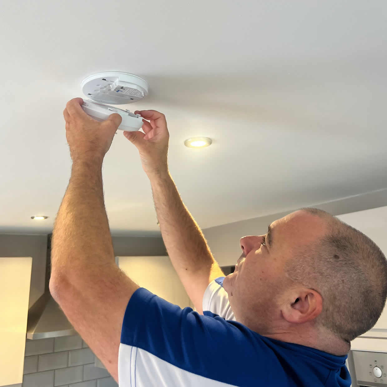 Smoke alarm providing fire safety protection in a Tring home
